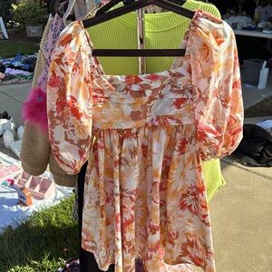 Floral Puff Sleep Dress